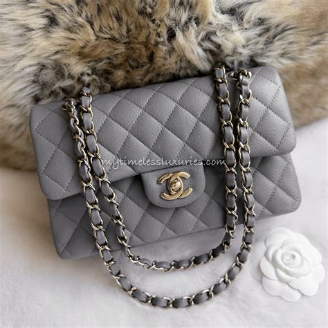 chanel 20c grey classic flap|chanel black small bag.